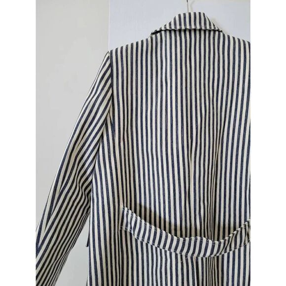Tara Jarmon Milo Striped Cotton Jacket NWT 42 - Picture 9 of 11